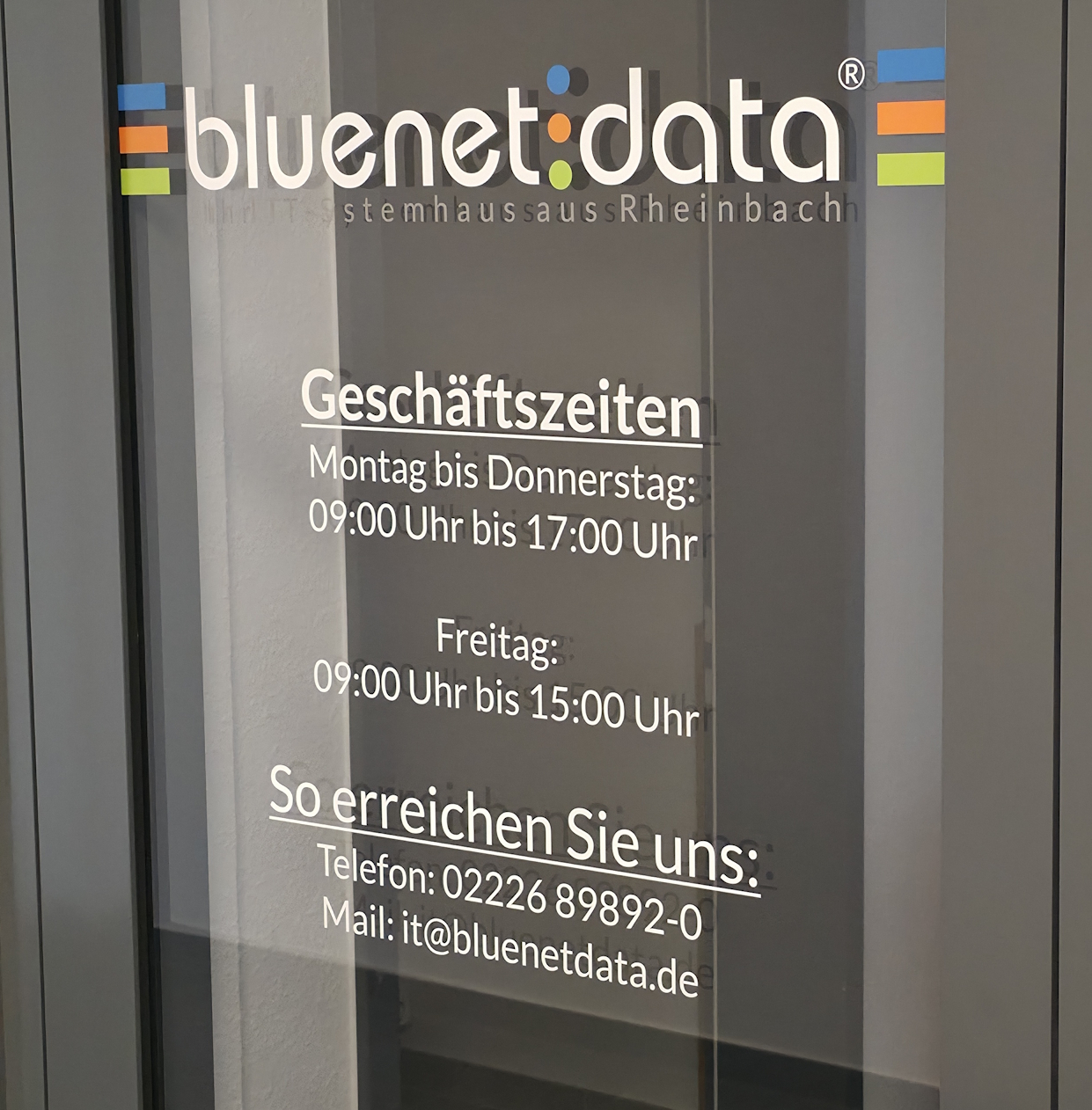 Kontakt zur bluenetdata GmbH