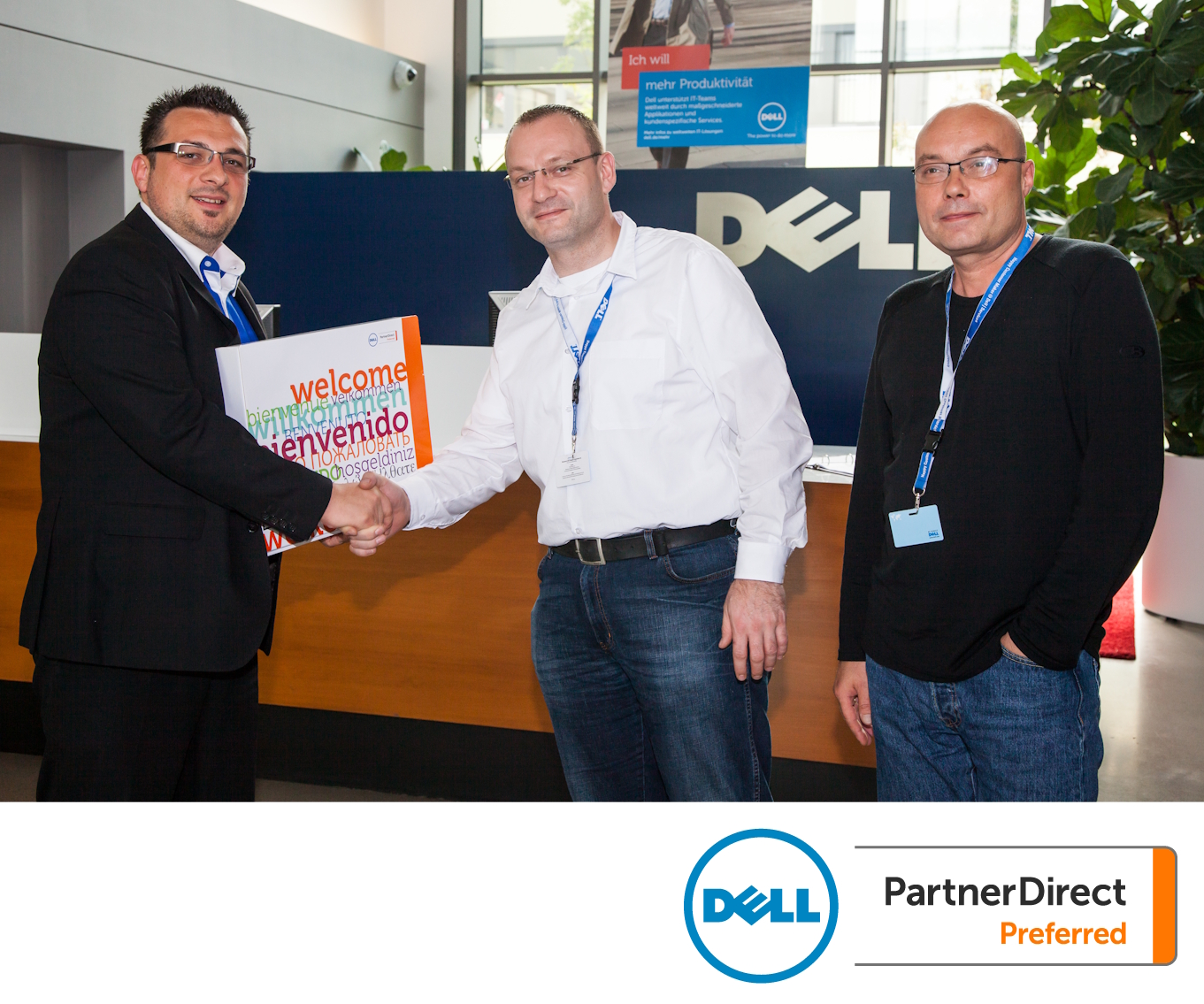 2014 - bluenetdata bei Dell in Halle. Ernennung zum Preferred Partner und übergabe der Partnerurkunde.
