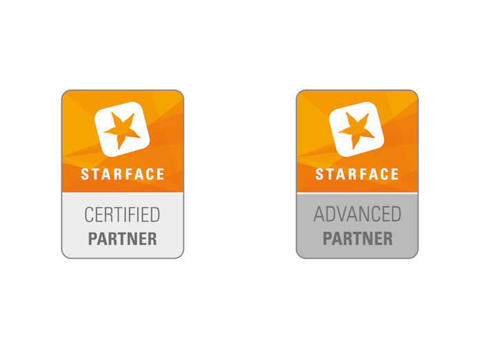 2014 - STARFACE Certified Partner-Logo und STARFACE Advanced Partner-Logo