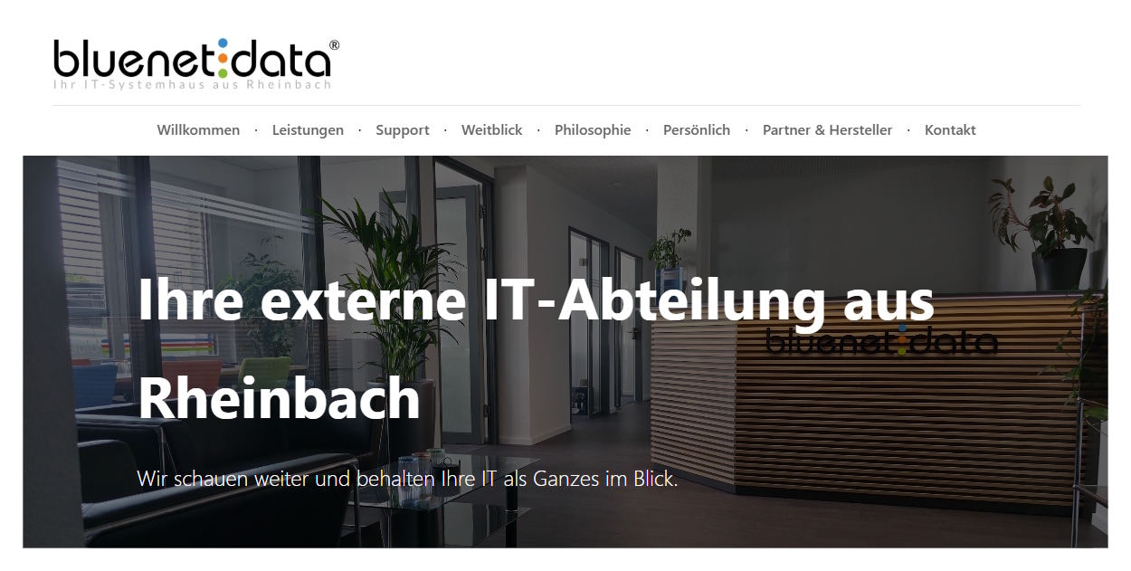 2026 - Relaunch unseren neuen bluenetdata Webseite 2026