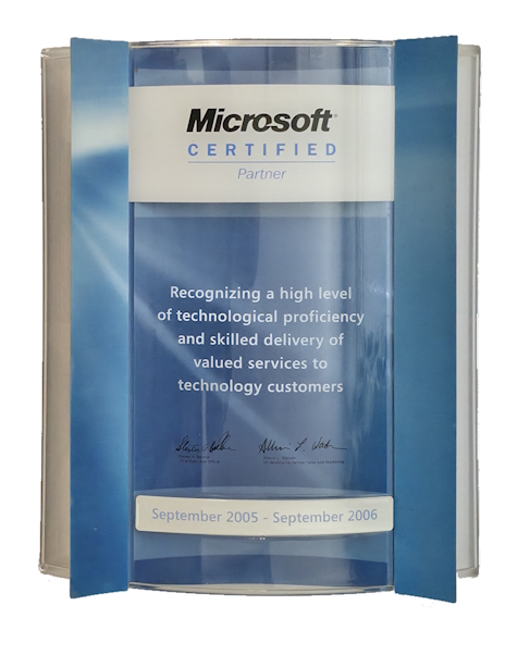 2005 - Microsoft Certified Partner