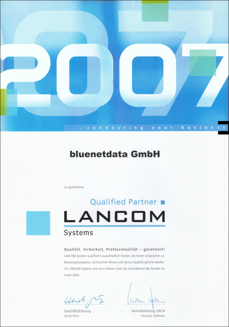 2007 - LANCOM Systems Qualified Partner