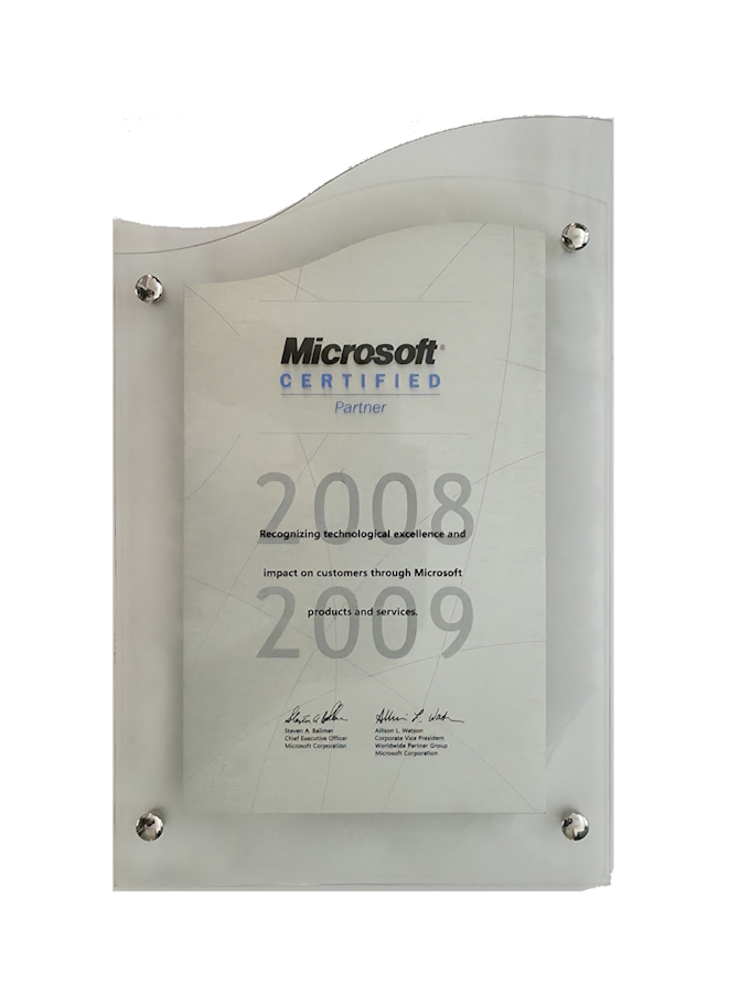 2008 - Microsoft Certified Partner