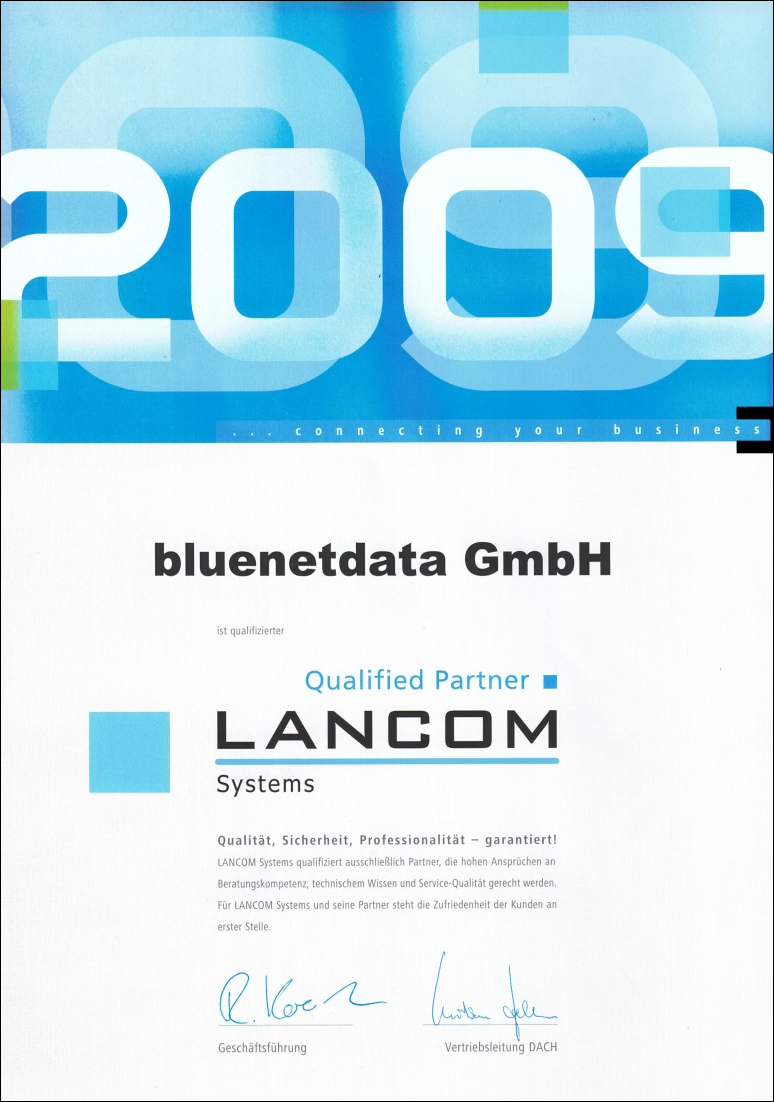 2009 - LANCOM Systems Qualified Partner