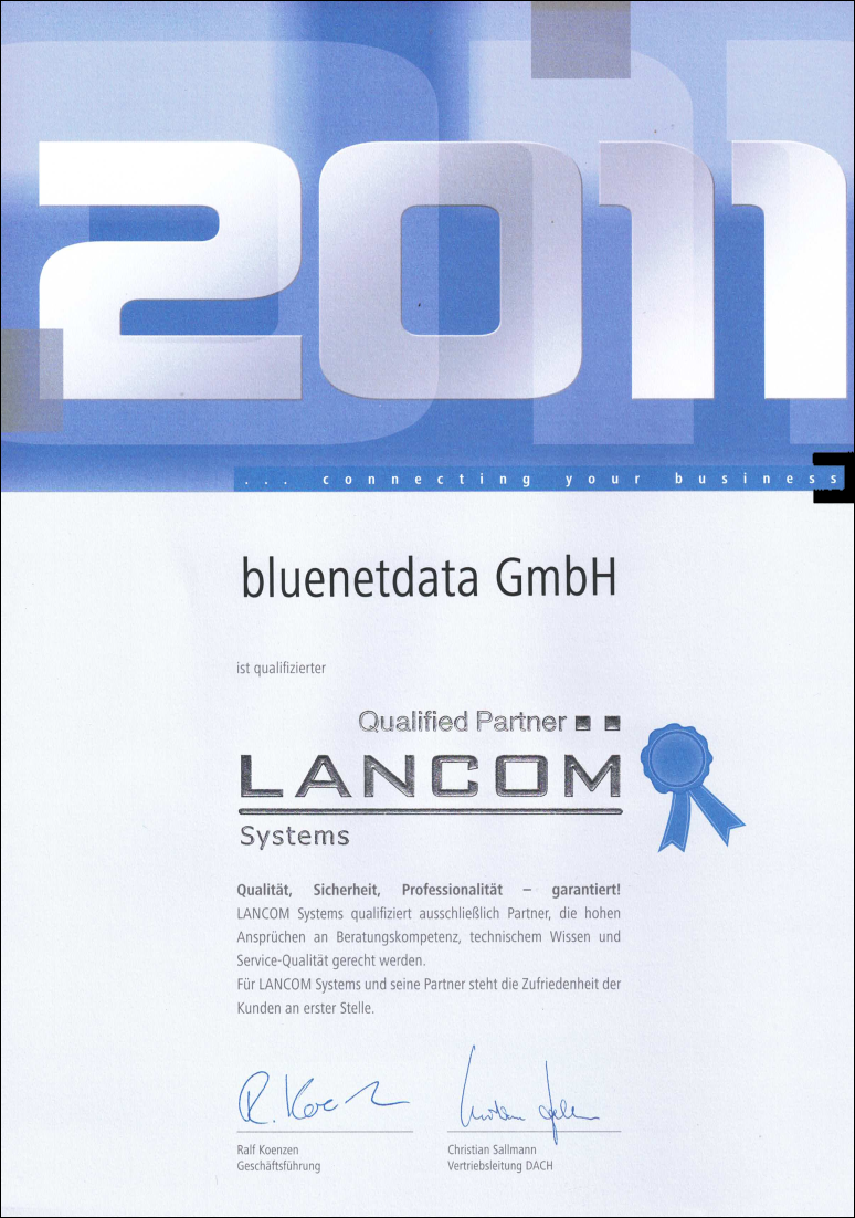 2011 - LANCOM Systems Qualified Partner