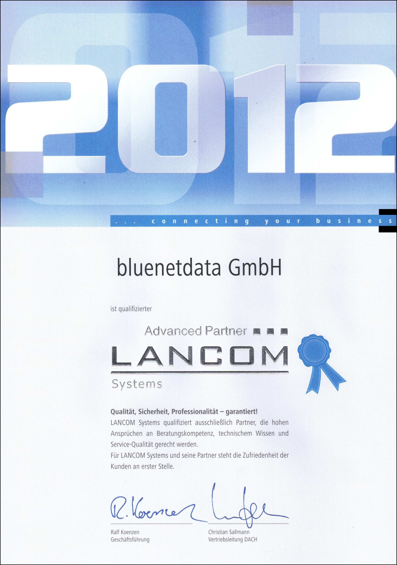 2012 - LANCOM Systems Advanced Partner