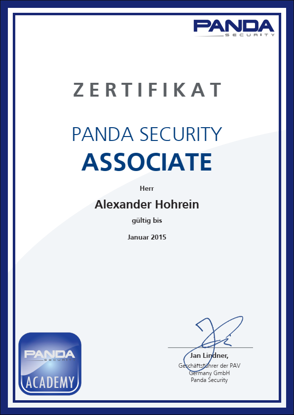 2014 - PANDA SECURITY ASSOCIATE