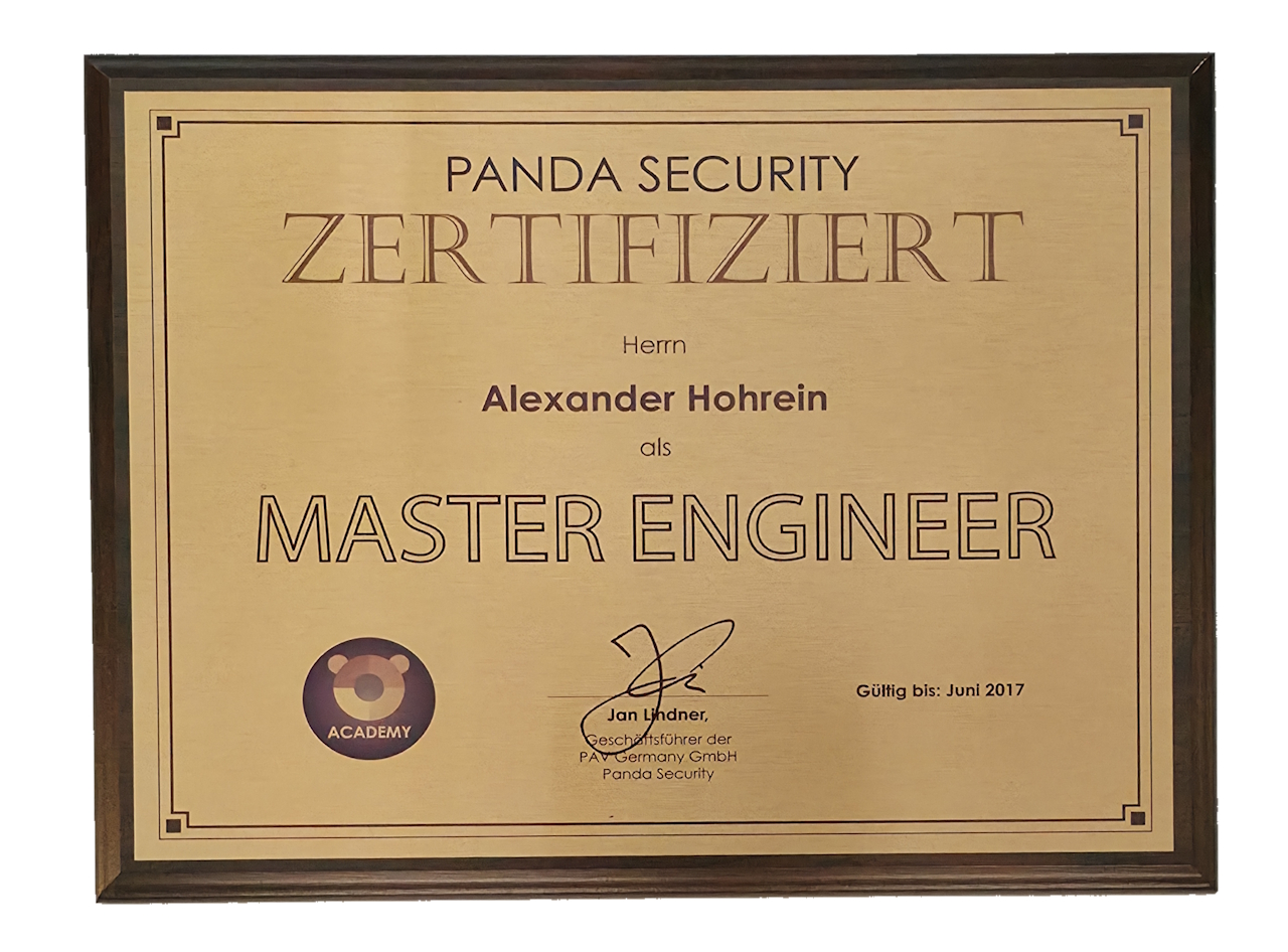 2016 - PANDA SECURITY MASTER ENGINEER