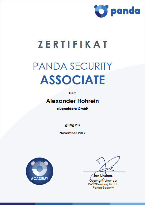 2018 - PANDA SECURITY ASSOCIATE