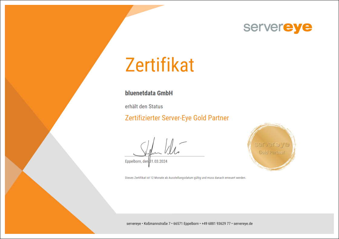 2025 - servereye Gold Partner