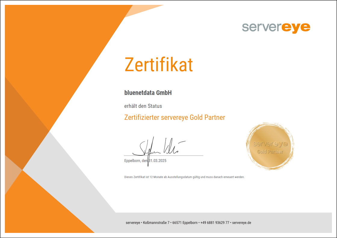 2026 - servereye Gold Partner